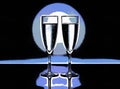 Two wine / champagne glasses illustration Royalty Free Stock Photo