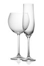 Two wineglasses isolated Royalty Free Stock Photo