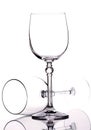 Two wineglasses in white background Royalty Free Stock Photo