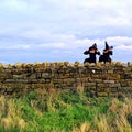 Two Witches Sitting on a Wall Halloween Ready!