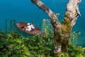 Two woman paddeling along the lakes at plitvice national park