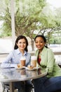 Two Women Dining Out Royalty Free Stock Photo