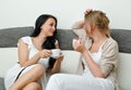 Two women friends chatting Royalty Free Stock Photo