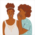 Two women gossiping