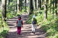 Two women hiking to the Sierra Chincua Monarch Butterfly Sanctuary