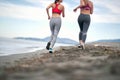 Two women jogging together; Healthy lifestyle concept Royalty Free Stock Photo