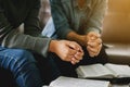 Two women studying the bible