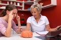 Two women talking abaut brain diseases