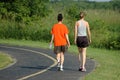 Two women walking