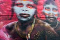 Large street art of native African`s