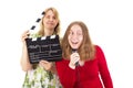 Two women working in entertainment industry Royalty Free Stock Photo