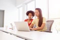 Two Women Working Together In Design Studio Royalty Free Stock Photo