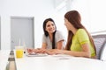 Two Women Working Together In Design Studio Royalty Free Stock Photo