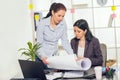 Two Women Working Together In Design Studio. Royalty Free Stock Photo