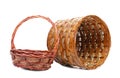 Two wooden baskets Royalty Free Stock Photo