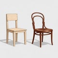 Is a more decorative bentwood design known as a Thonet chair featuring Royalty Free Stock Photo