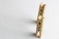 Wooden clothespins   on a white background Royalty Free Stock Photo