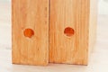 Two wooden office folders Royalty Free Stock Photo