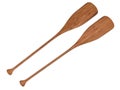 Two wooden paddles 3d rendering Royalty Free Stock Photo