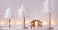 Two wooden reindeers in love Royalty Free Stock Photo