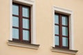 Two wooden windows Royalty Free Stock Photo