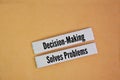 Two word Decision-Making and Solves Problems Royalty Free Stock Photo