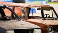 two wrecked cars Royalty Free Stock Photo