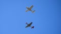 Two WWII Planes Flying