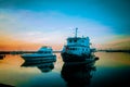 Two Yachts in Manila Harbor Square Royalty Free Stock Photo