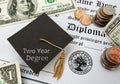 Two Year Degree college graduate Royalty Free Stock Photo