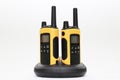 Two yellow and black portable radio set Royalty Free Stock Photo