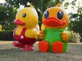 Two yellow ducks in Udon Thani Thailand