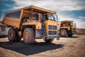 Two yellow dumpers Royalty Free Stock Photo