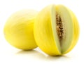 Fresh honeydew melon isolated on white Royalty Free Stock Photo