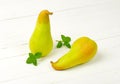Two yellow pears Royalty Free Stock Photo