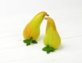 Two yellow pears Royalty Free Stock Photo