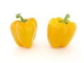 Two yellow peppers Royalty Free Stock Photo