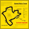 Two yellow race circuit background