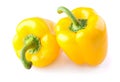 Two yellow sweet pepper Royalty Free Stock Photo