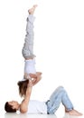 Two young acrobats. Royalty Free Stock Photo