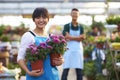 Two Young Asian Florist Working in the shop