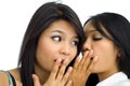 Two young asian friends gossip Royalty Free Stock Photo
