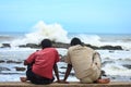 Two boys lost in their own thought, Kanyakumari