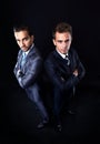 Two young businessmen full body Royalty Free Stock Photo