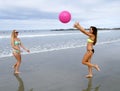 Two Young Female Adults at the Beach Royalty Free Stock Photo