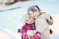 Two young girls having fun Royalty Free Stock Photo