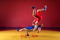 Two young men wrestlers Royalty Free Stock Photo
