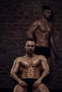 Two young muscular men Royalty Free Stock Photo