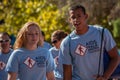 Two Young People at AIDSwalk Royalty Free Stock Photo