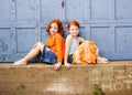 Two young redhead girls